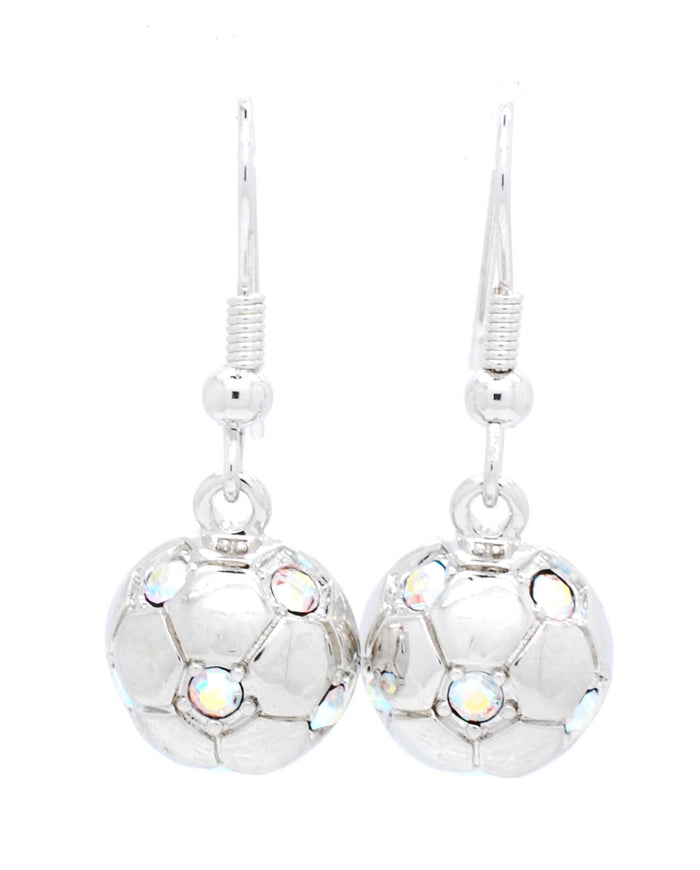 Soccer Ball DANGLE Earrings - Half Ball