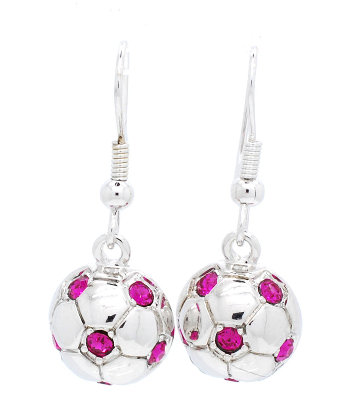 Soccer Ball DANGLE Earrings - Half Ball
