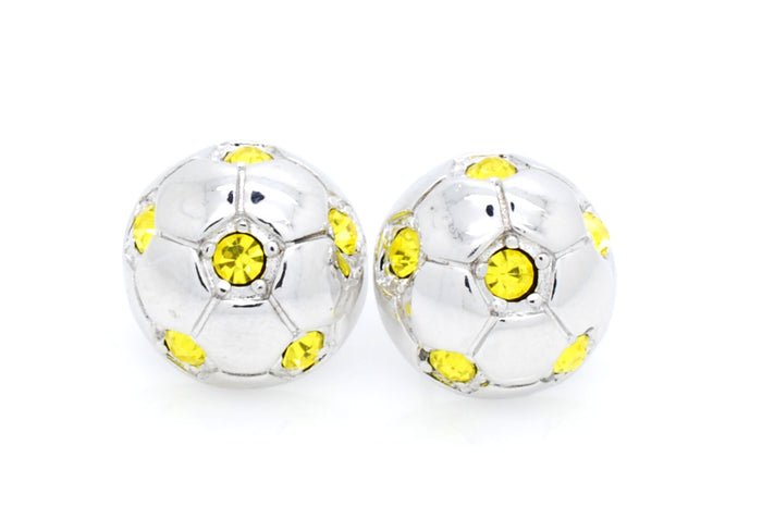 Soccer Ball POST Earrings - Half Ball