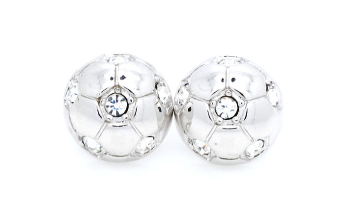 Soccer Ball POST Earrings - Half Ball