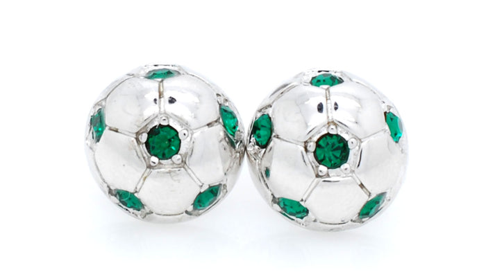 Soccer Ball POST Earrings - Half Ball