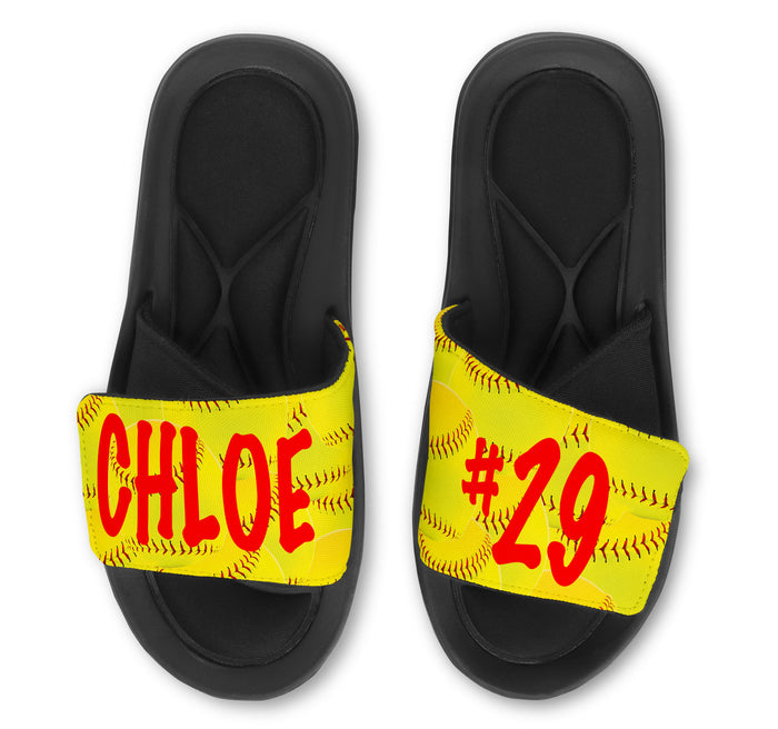 SOFTBALL FASTPITCH Slides - Customize with Your Name and/or Number