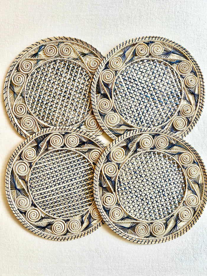 Soleil Charger / Placemat - Azure Blue S/4