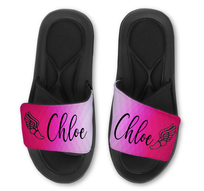 TRACK Abstract Custom Slides / Sandals - Choose your Background!