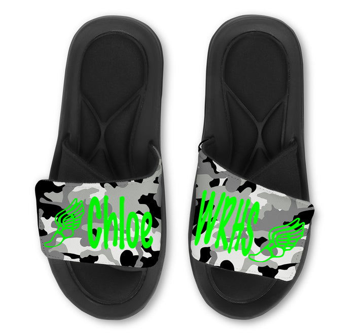 Track Custom Slides / Sandals - Camo