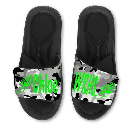 Track Custom Slides / Sandals - Camo