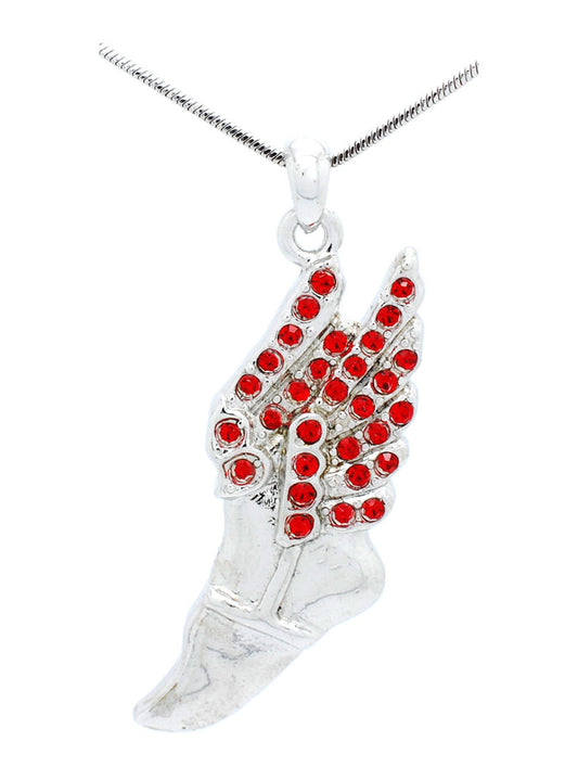 Track Winged Foot Necklace - Large