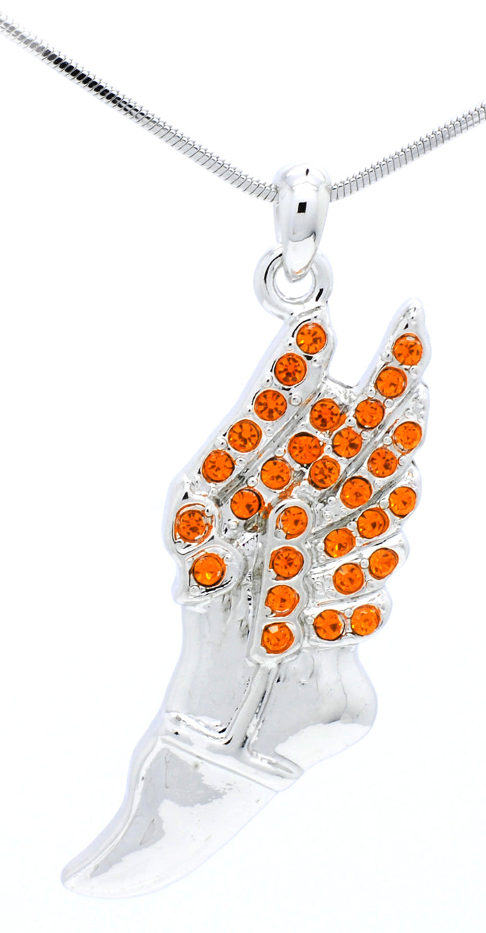 Track Winged Foot Necklace - Large