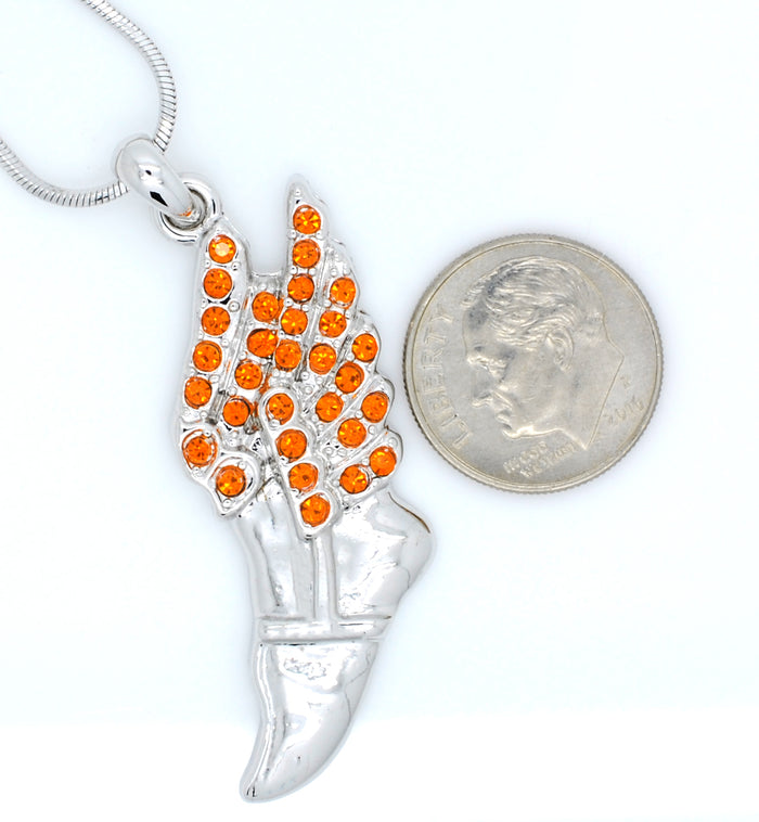 Track Winged Foot Necklace - Large