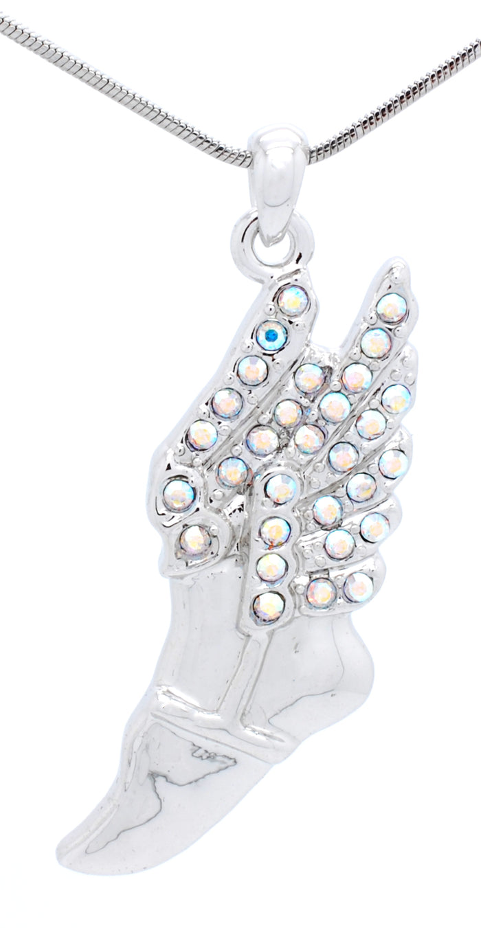 Track Winged Foot Necklace - Large