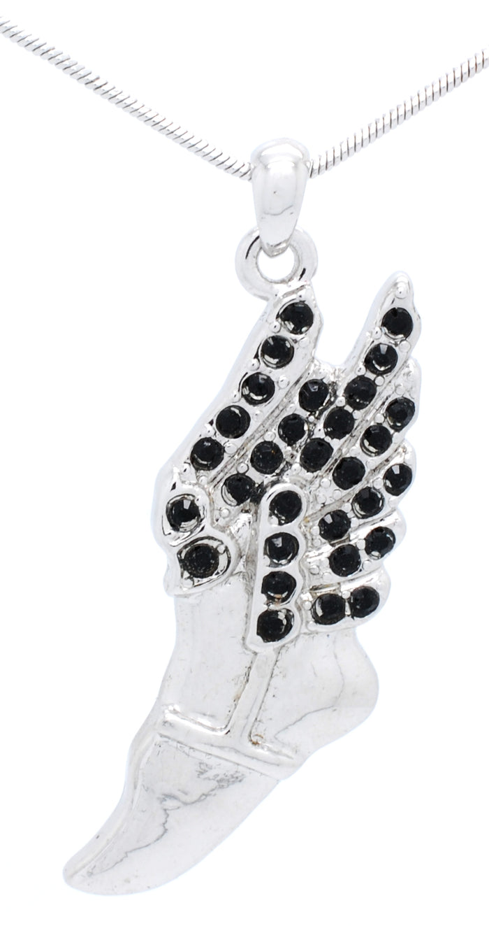 Track Winged Foot Necklace - Large