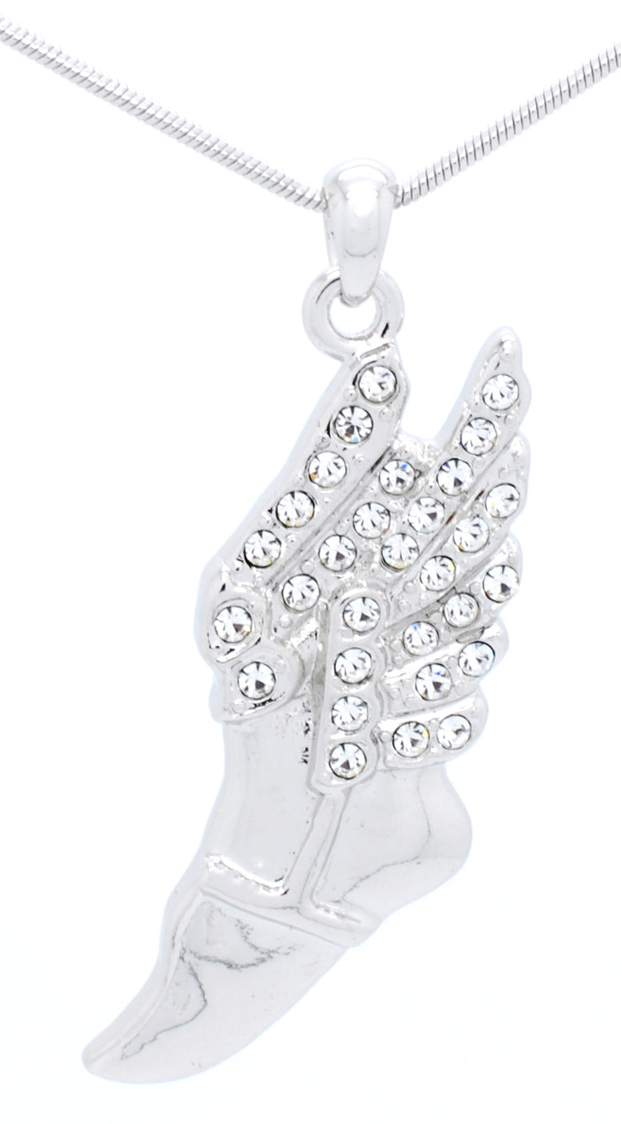 Track Winged Foot Necklace - Large