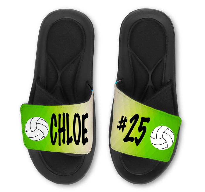 Volleyball Abstract Custom Slides / Sandals - Choose your Background!