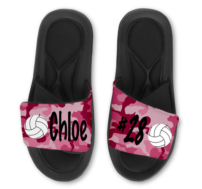 Volleyball Custom Slides / Sandals - Camo