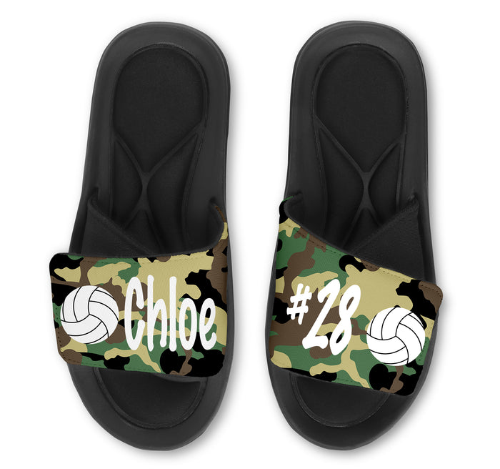 Volleyball Custom Slides / Sandals - Camo