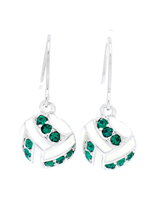 Volleyball Enamel Earrings - DANGLE
