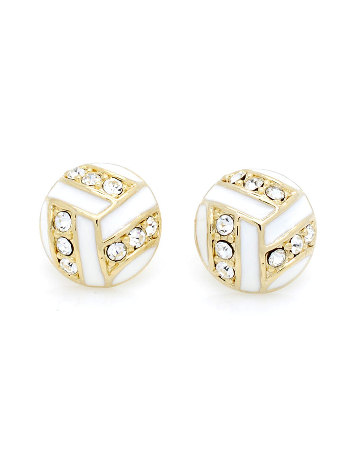 Volleyball Enamel Earrings - POST