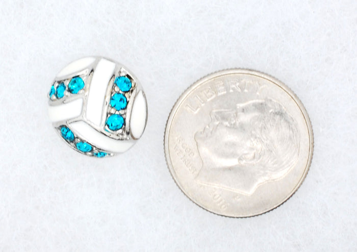 Volleyball Enamel Earrings - POST