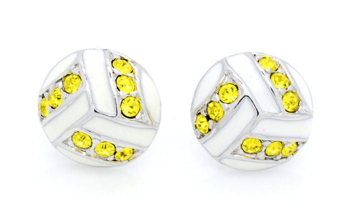 Volleyball Enamel Earrings - POST