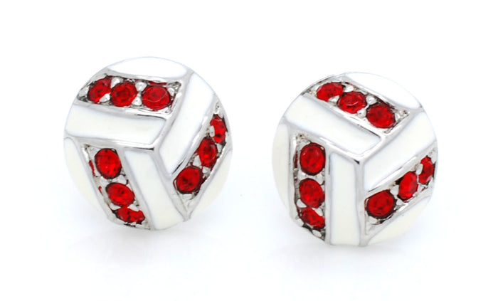 Volleyball Enamel Earrings - POST