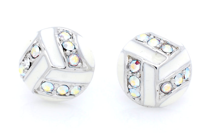 Volleyball Enamel Earrings - POST