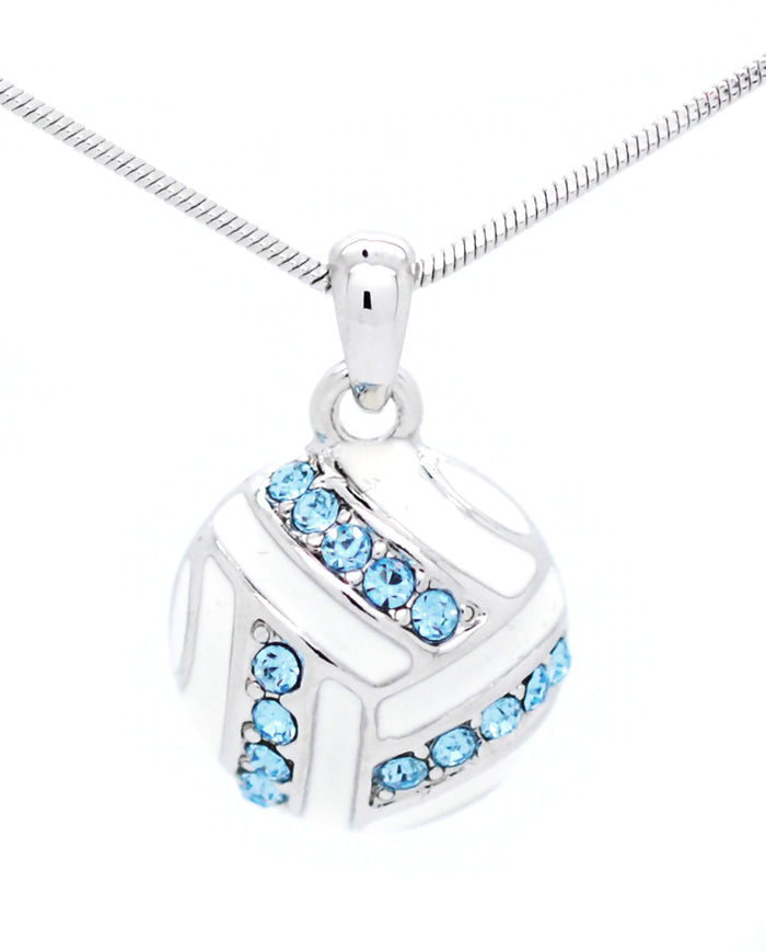 Volleyball Enamel Necklace - Large