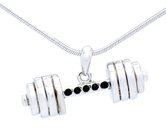Weightlifting Cross Fit Bar Necklace