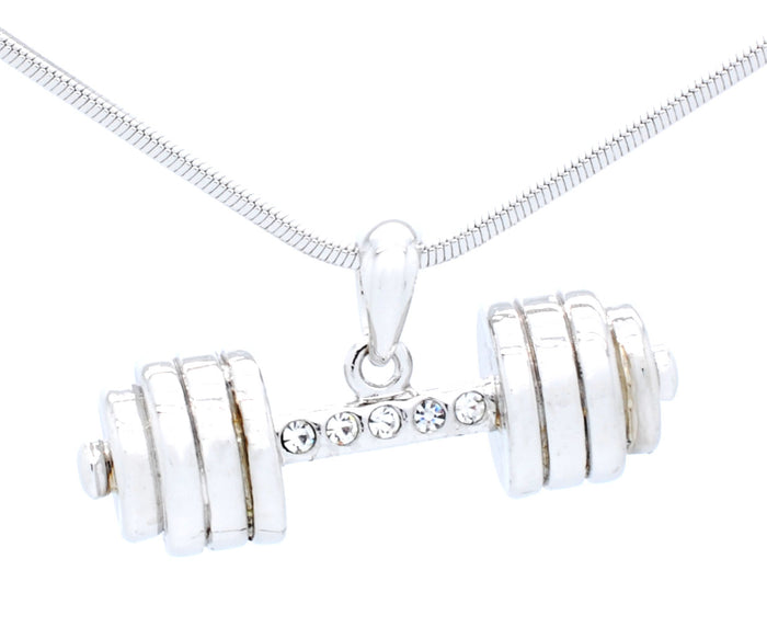 Weightlifting Cross Fit Bar Necklace