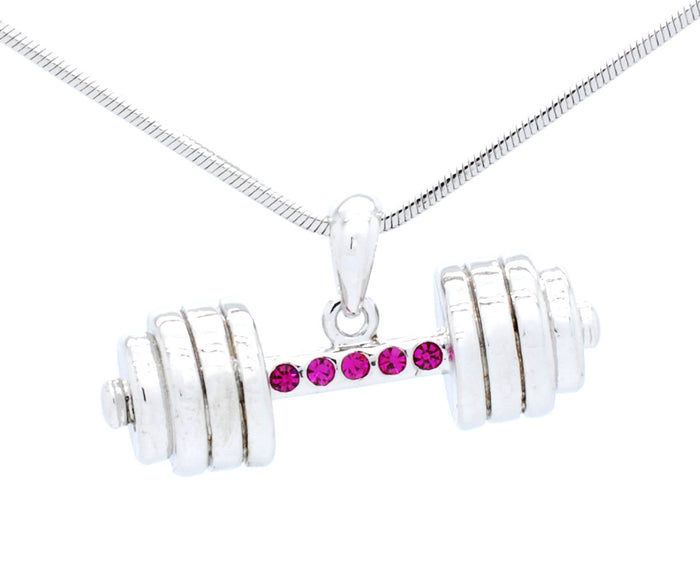 Weightlifting Cross Fit Bar Necklace
