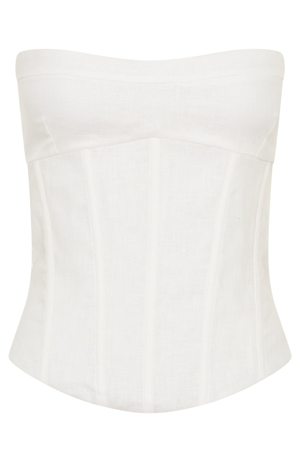 Downtown Pulse Strapless Bustier White