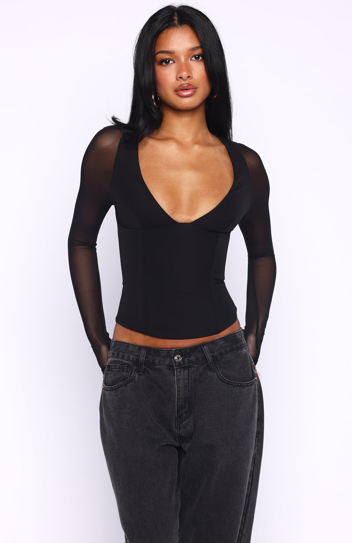 Past Your Prime Long Sleeve Top Black