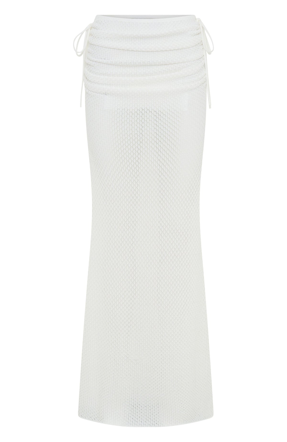 Stand And Stare Knit Maxi Skirt White