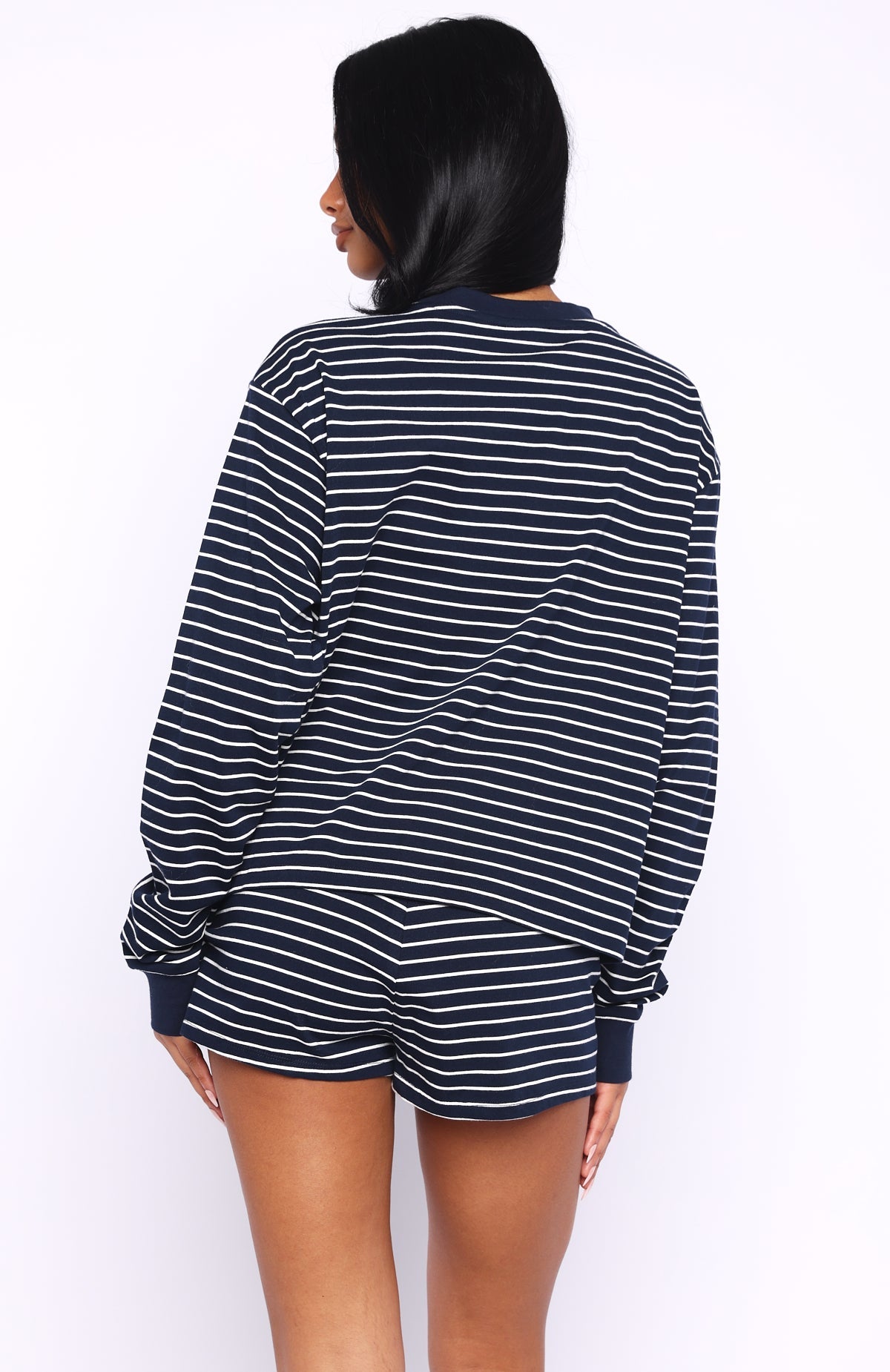 Touchdown Long Sleeve Tee Navy Stripe