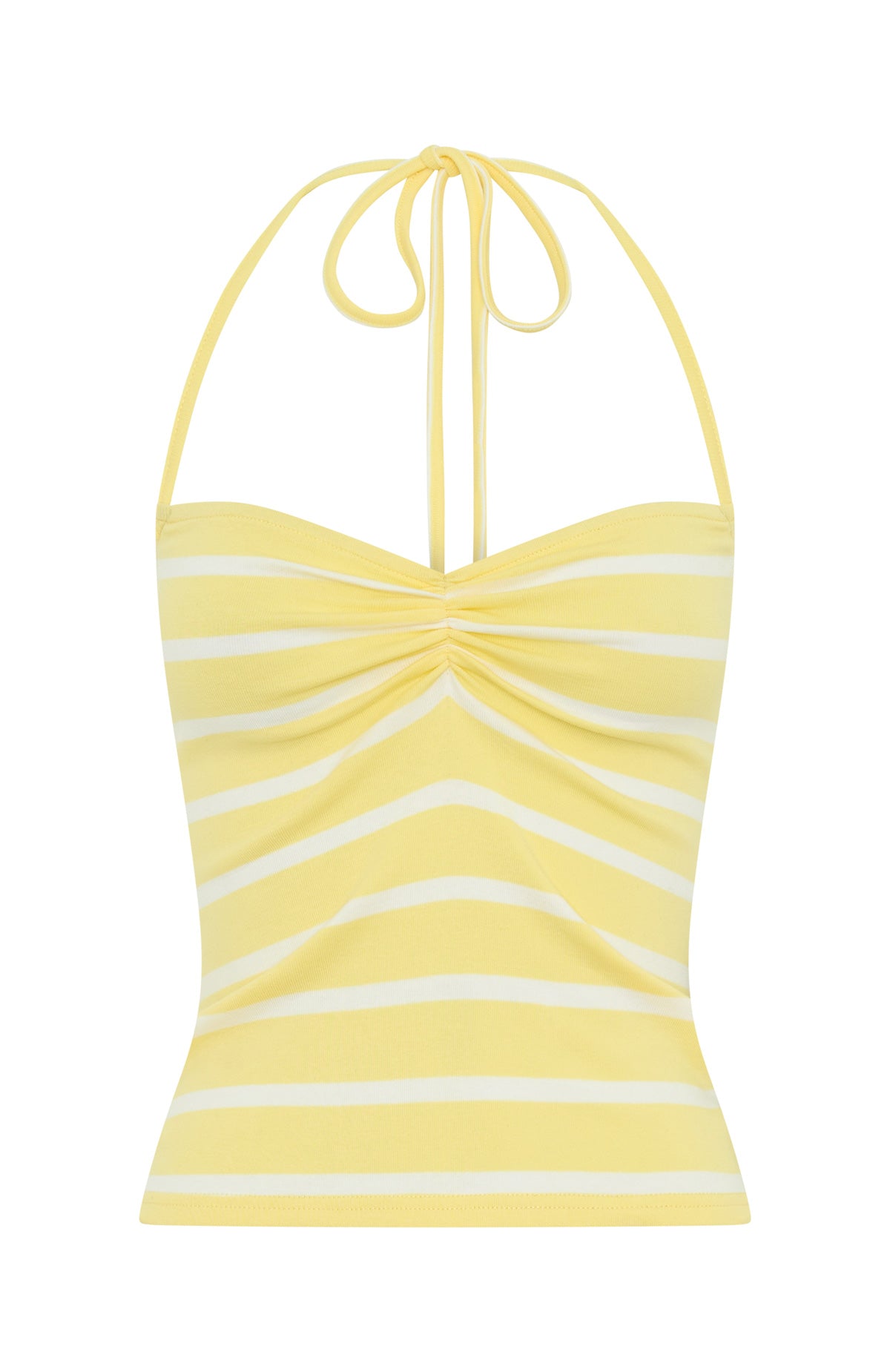 You Said Forever Halter Top Lemon Stripe