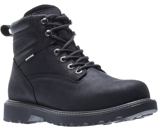 Wolverine Mens Floorhand Wp 6 Inch Steel Toe Work Boot Black