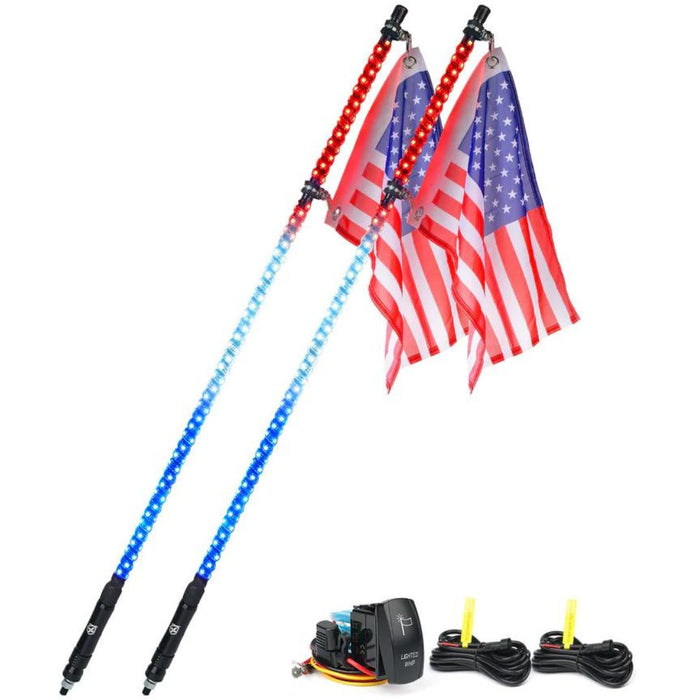 4ft / 2PC / Red/White/Blue